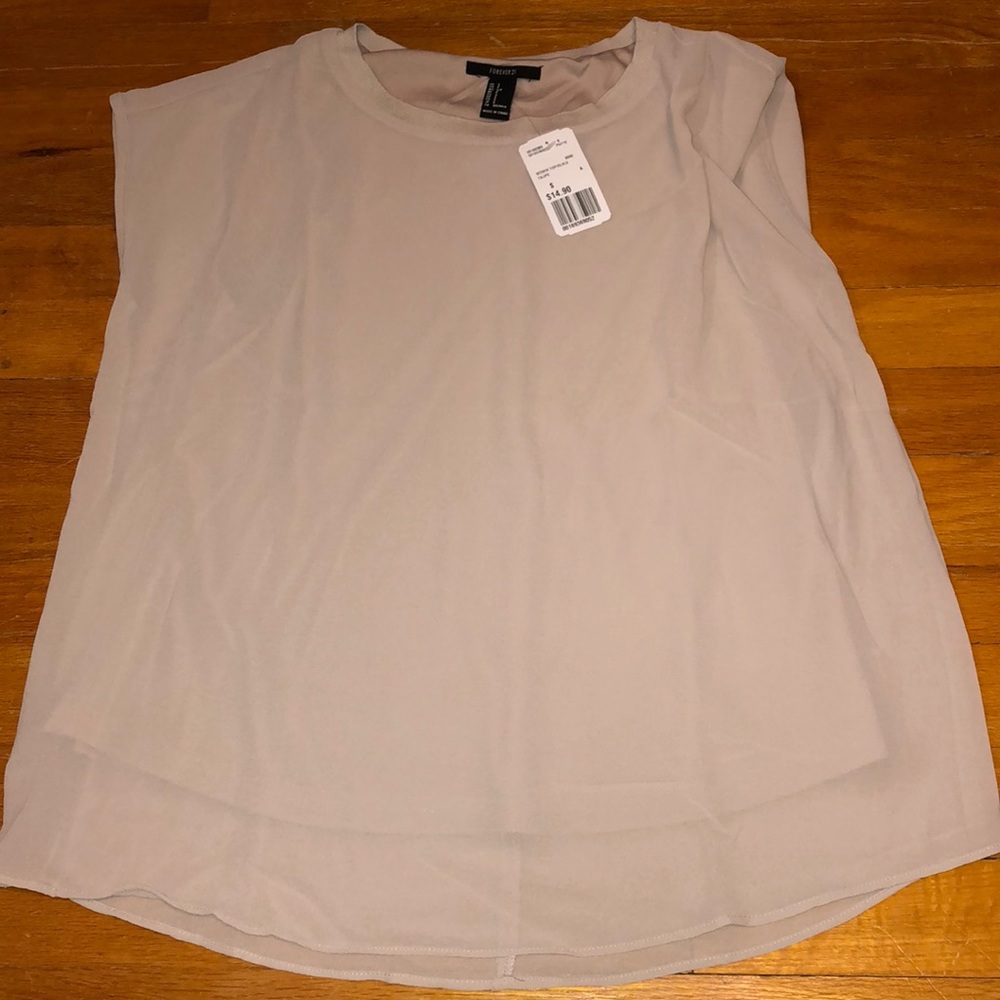 BNWT FOREVER 21 Sand Sleeveless Top sz. S